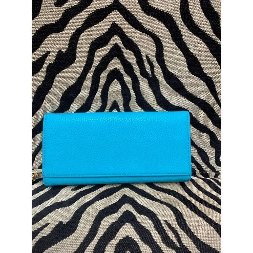 Faux Leather Gold Emblem Wallet